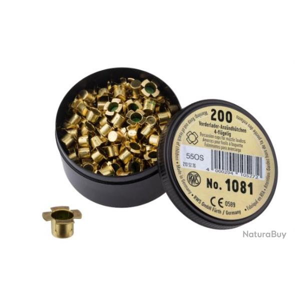 200 amorces � ailettes pour fusil poudre noire RWS 1081