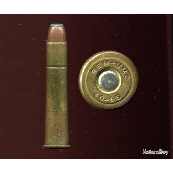 .40-65 WCF Winchester - marquage : REM-UMC 40-65 - balle cuivre pte plomb m�plate - Port Compris