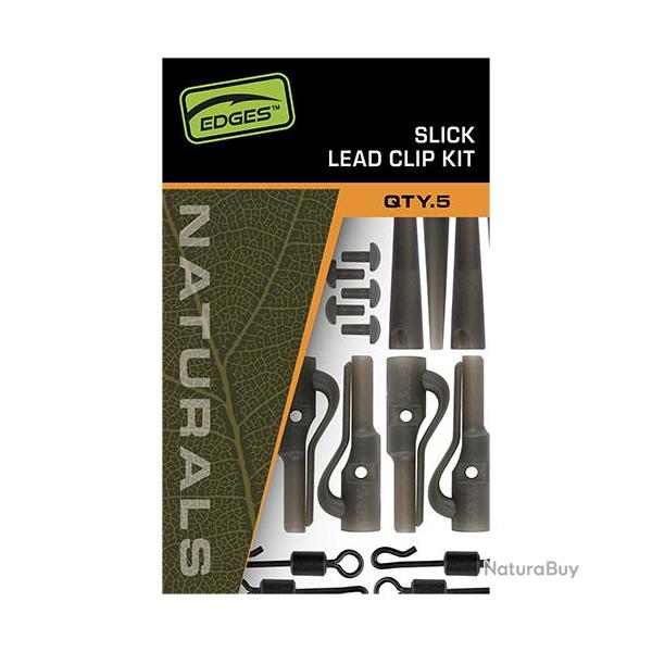 Clip Plomb Fox Edges Naturals Lead Clip + Pegs (par 10)