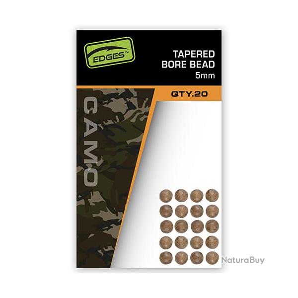 Perle Fox Edges Camo Tapered Bore Bead 5mm (par 20)