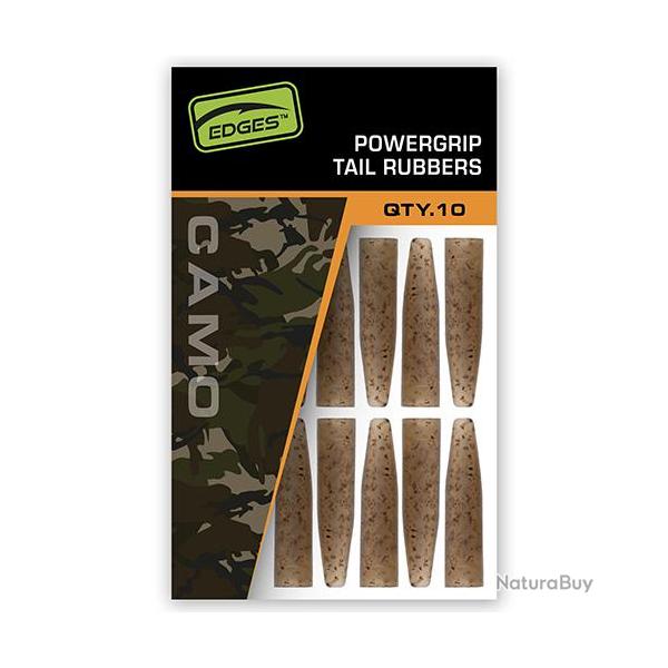 T�tine Fox Edges Camo Powergrip Tail Rubbers (par 10)