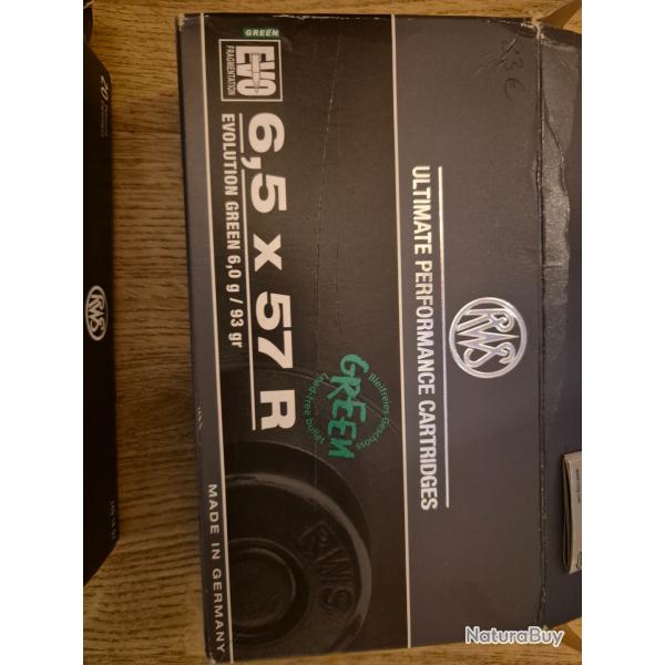 30 Douilles rws 6,5 x 57 R