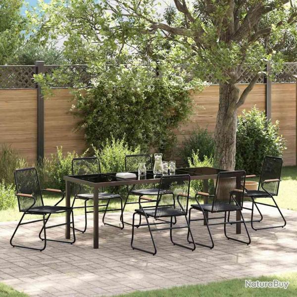 Ensemble de salle � manger pour 7 pcs Noir
