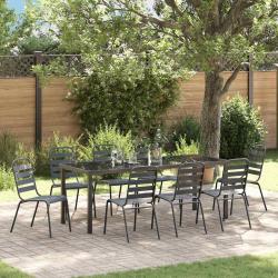 Ensemble de salle &agrave; manger pour 9 pcs Anthracite