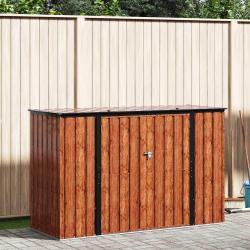 Bo&icirc;te de Rangement de Jardin Marron 214 x 82 x 132 cm Acier
