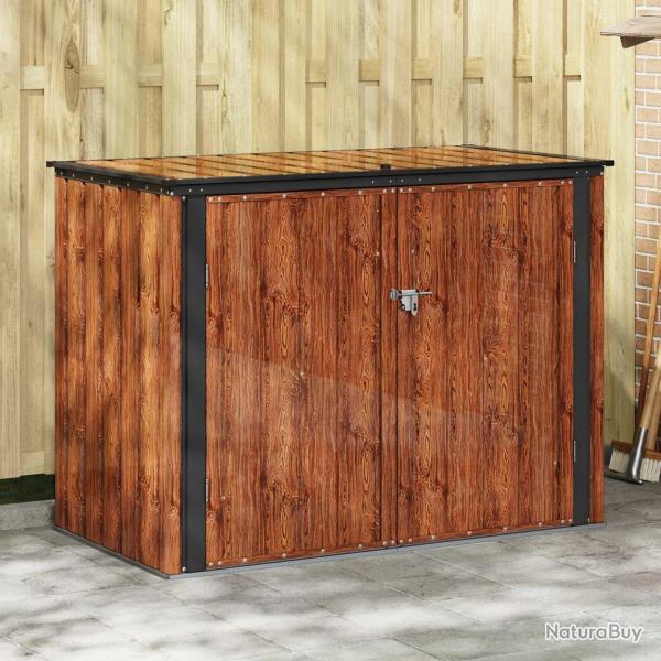 Bo�te de Rangement de Jardin Marron 151,5 x 82 x 110,5 cm Acier
