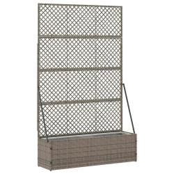 Jardini&egrave;re Treillis Gris 105 x 30 x 170 cm M&eacute;t??