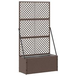 Jardini&egrave;re Treillis Marron 70 x 30 x 135 cm M&eacute;t??