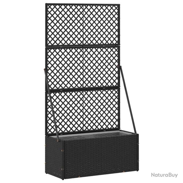 Jardini�re Treillis Noir 70 x 30 x 135 cm M�t??