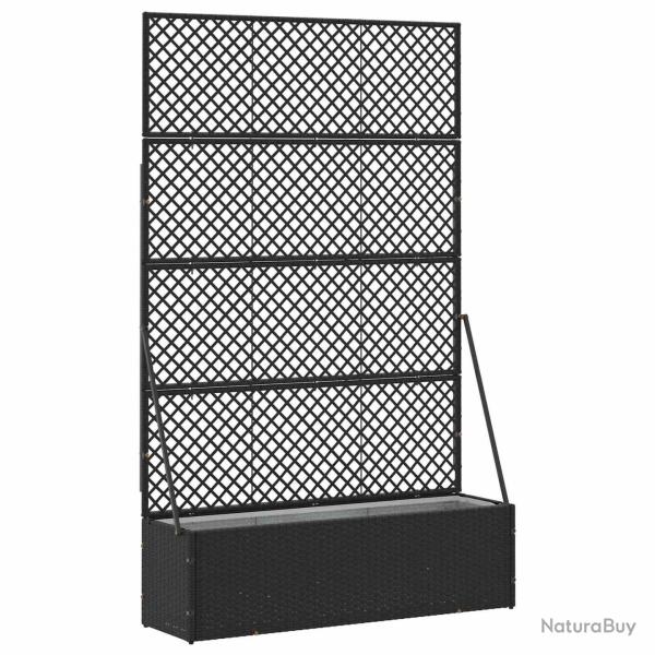 Jardini�re Treillis Noir 105 x 30 x 170 cm M�t??