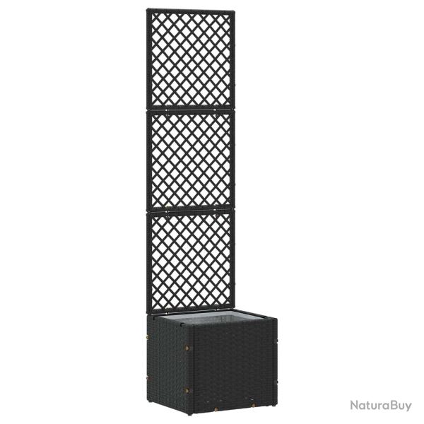 Jardini�re Treillis Noir 35 x 30 x 135 cm M�t??