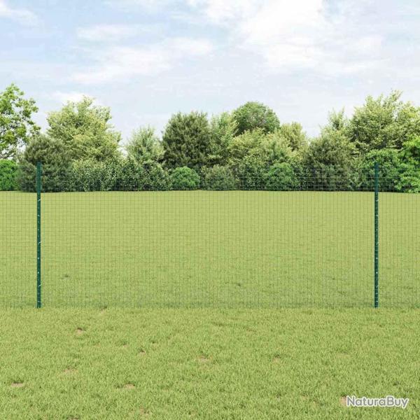 Cl�ture en fil soud� avec poteaux 50 x 1 m Vert Maille