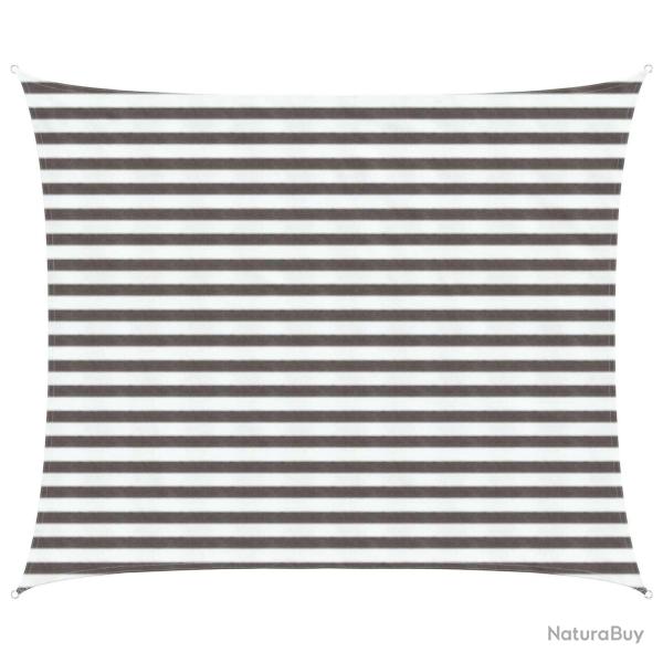 Voile d'ombre 2,5 x 3 m HDPE Rectangulaire Gris clair et blanc
