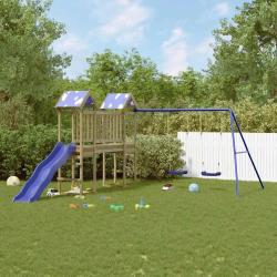 Aire de jeux d'ext&eacute;rieur bois de pin impr&eacute;gn&eacute;