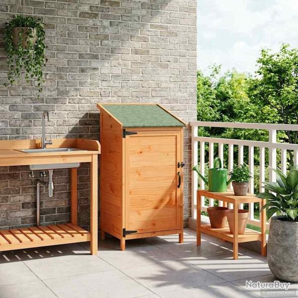 Abri de jardin Marron 59 x 56 x 113,5 cm Bois de Sapin Massif