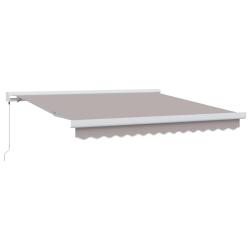 Auvent r&eacute;tractable Gris clair 300 x 250 cm Toile et Aluminium