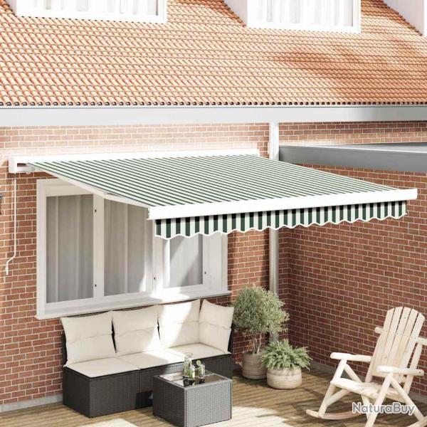 Auvent r�tractable Vert et blanc 300 x 250 cm