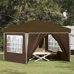 Tente de f&ecirc;te pop-up 288 x 288 x 245 cm Taupe Tissu Oxford