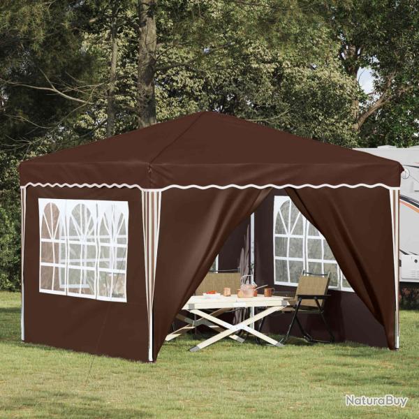 Tente de f�te pop-up 288 x 288 x 245 cm Marron Tissu Oxford