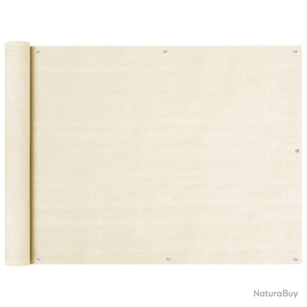 �cran de balcon Cr�me 90x500 cm PEHD