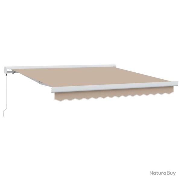 Auvent r�tractable Beige 300 x 250 cm Toile et Aluminium