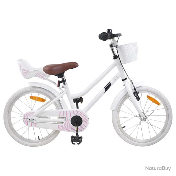V�lo pour Enfants 18 Pouces pour les 5-7 ans Blanc