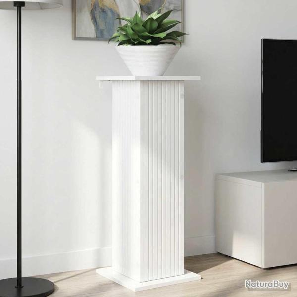 Support de Plante 2 pcs Blanc brillant 30,5 x 30 x 80,5 cm