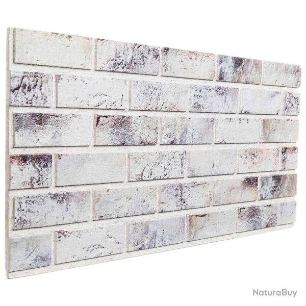 Panneaux muraux 10 pcs Gris clair et noir 100 x 50 cm