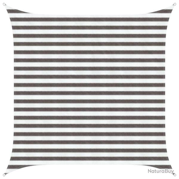 Voile d'ombre Gris clair et blanc 2,5 x 2,5 m HDPE