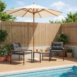 Ensemble de meubles d'ext&eacute;rieur 3 pcs Gris fonc&eacute; polyrotin
