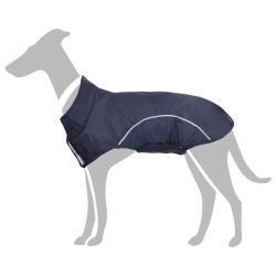 Imperm&eacute;able pour chien avec bandes r&eacute;fl&eacute;chissantes polyester bleu marine taille XXS