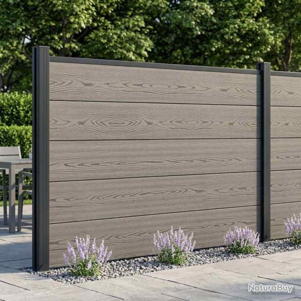 Ensemble de Cl�ture 180 x 105 cm WPC et Aluminium Gris