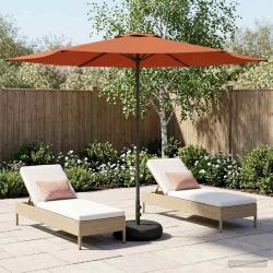Parasol de jardin avec base 300 x 300 cm Polyester