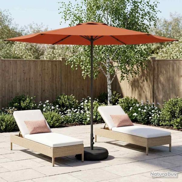 Parasol de jardin avec base 300 x 300 cm Polyester