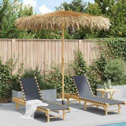 Parasol Tiki avec toile en feuille de bananier 240 cm en bambou