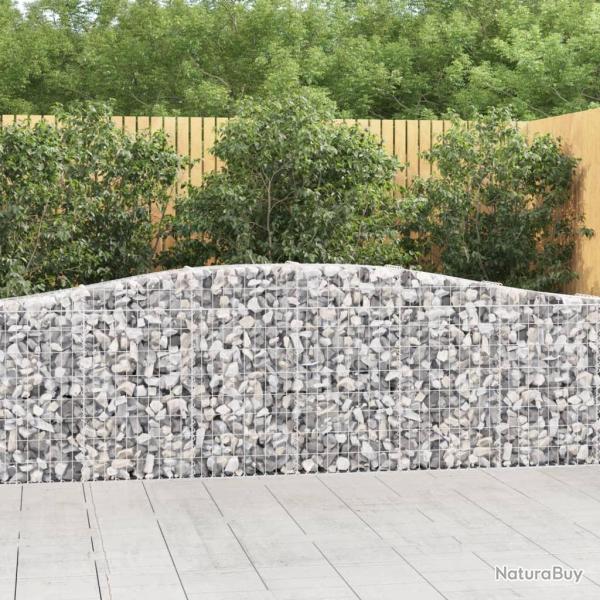 Paniers � gabions arqu�s 4 pcs 400x30x80/100 cm Fer galvanis�