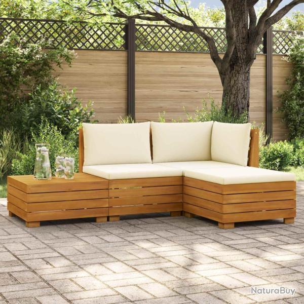 Ensemble de canap�s d'ext�rieur avec coussin 4 Pi�ce Marron
