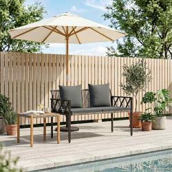 Bancs d'ext&eacute;rieur 2 -Seater 116 x 56 x 75 cm polyrotin