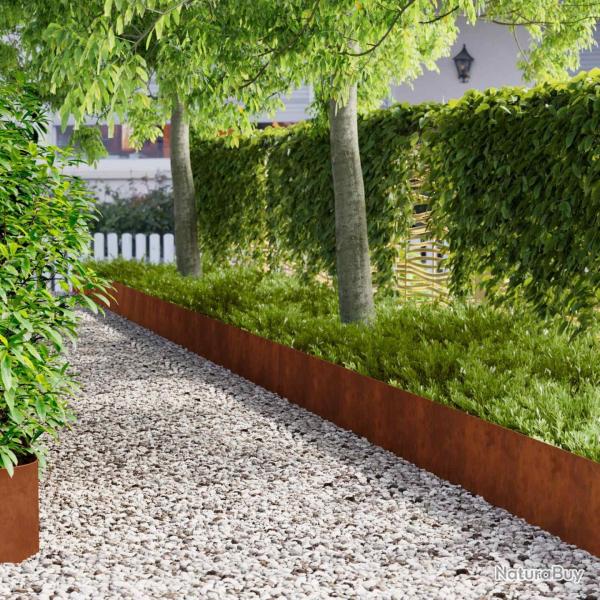 Bordure de Pelouse 20 pcs 100 x 22 cm Acier Rouill�