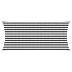 Voile d'ombre Anthracite et blanc 2 x 5 m HDPE