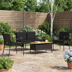 Ensemble de jardin avec coussin acier