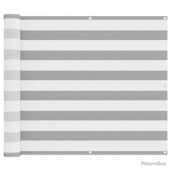 �cran de balcon Gris clair et blanc 90 x 500 cm