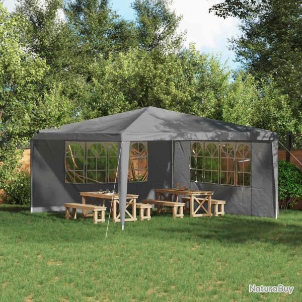 Mur de tente de f�te 2 pcs 400 x 195 cm Gris clair PE et acier