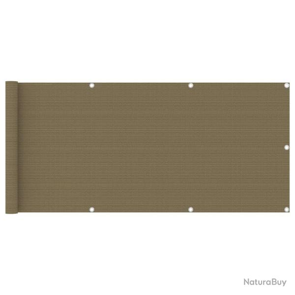 �cran de balcon Taupe 75x400 cm PEHD