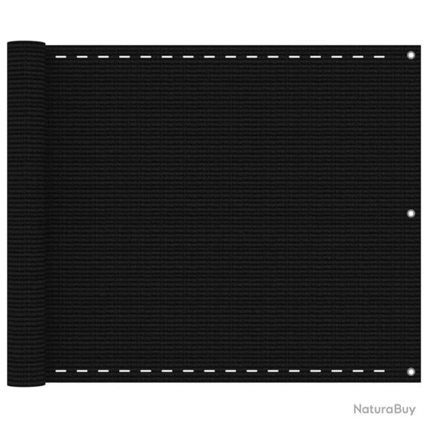�cran de balcon Noir 75x300 cm PEHD