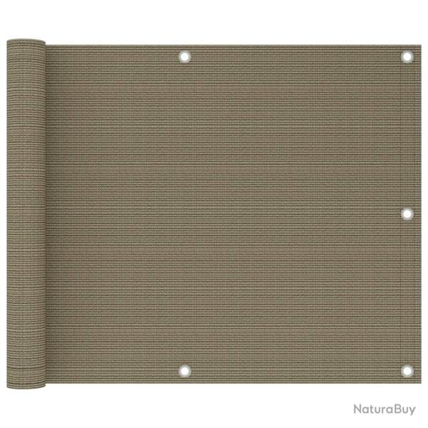 �cran de balcon Taupe 75x500 cm PEHD