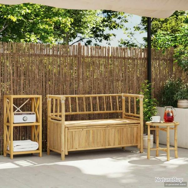 Banc de Rangement de Jardin 110 x 47 x 80 cm Bambou Naturel