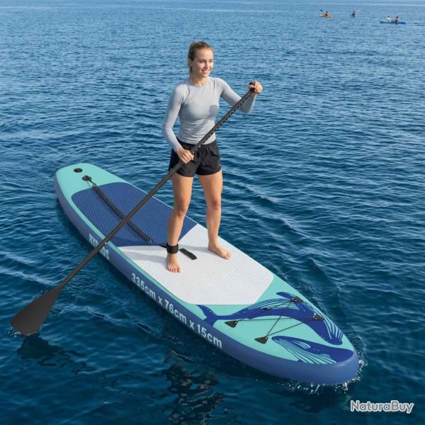 Planche � pagaie gonflable HYDROS 335 x 76 x 15 cm Turquoise