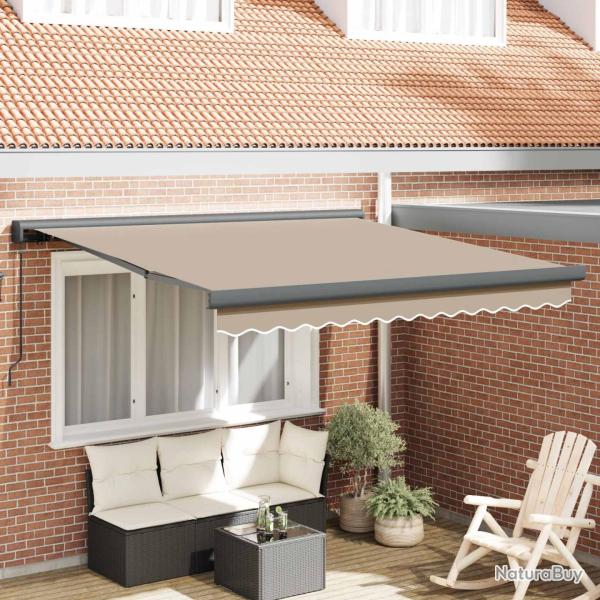 Auvent r�tractable Beige 350 x 250 cm Toile et Aluminium