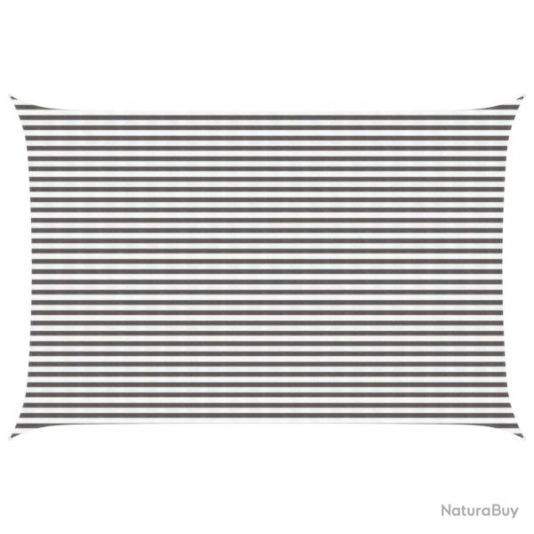 Voile d'ombre Gris clair et blanc 4 x 5 m HDPE